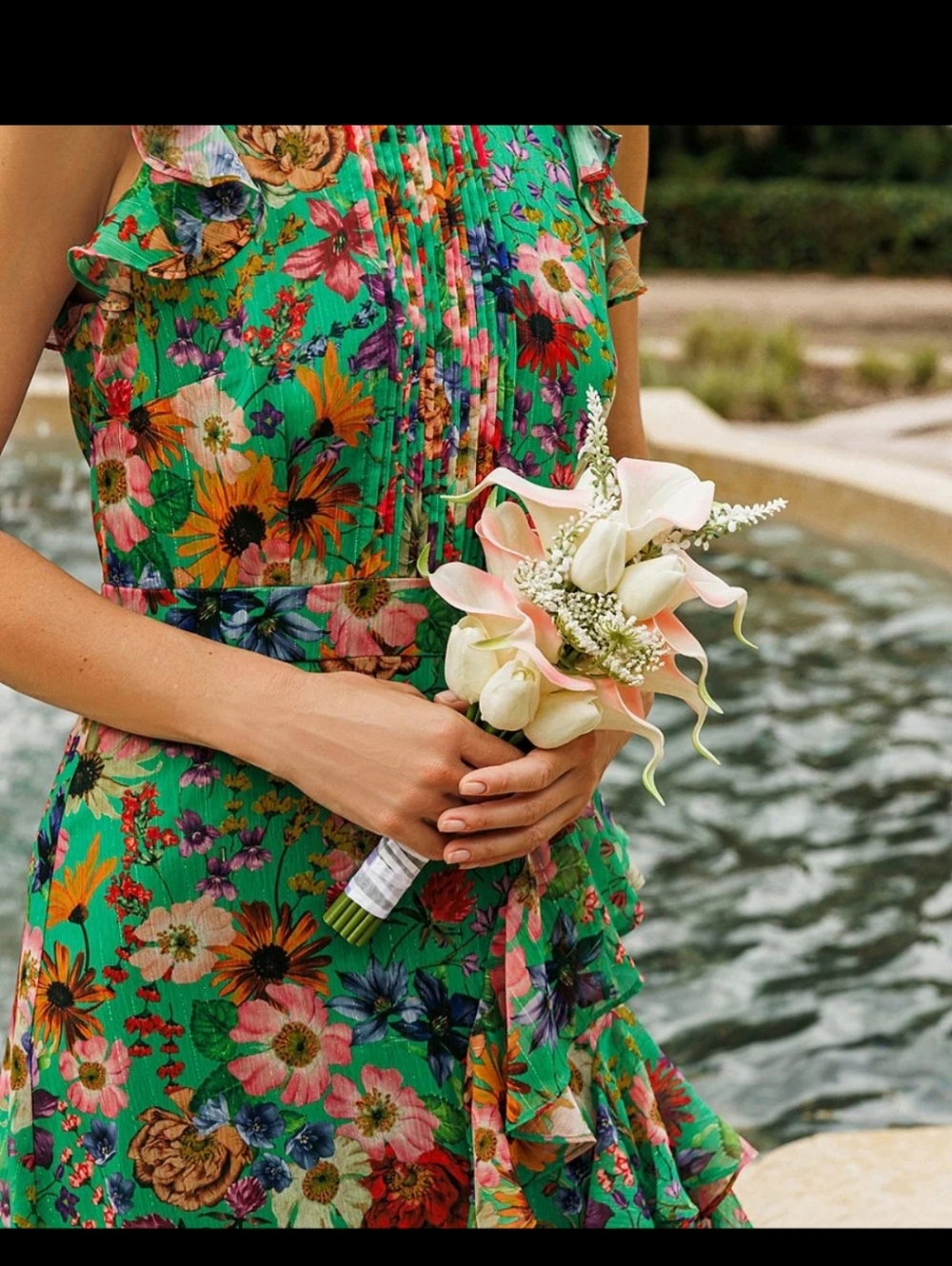 🌸Stunning Betsy & Adam Floral Halter Gown - Size 8 SUMMER DRESS HALTER STYLE ✨️ - Picture 7 of 16